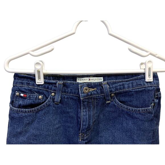 Women’s Tommy Hilfiger Dark Blue Cotton Denim Short Shorts Size 4 Small 29 x 4 - Picture 2 of 7